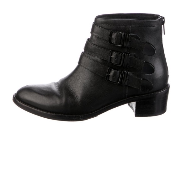 Loeffler Randall leather buckle ankle boots - Picture 2 of 5